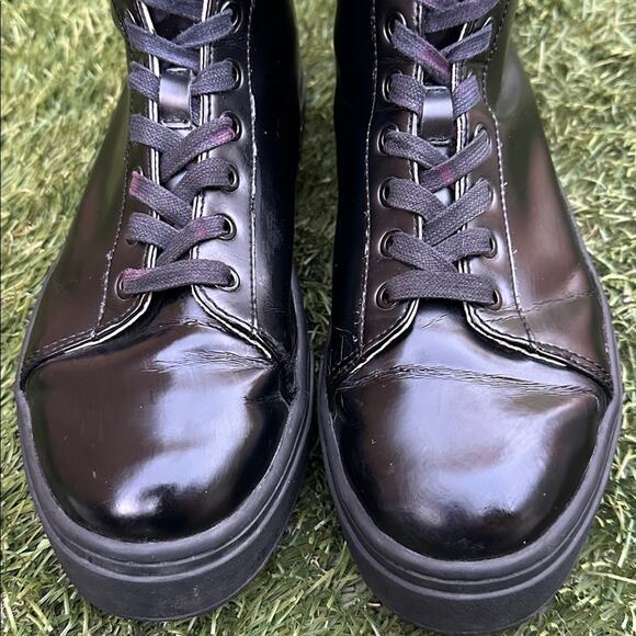 Eytys Kibo Black Leather Boots Combat Platform Clean Line High Top Booties 9 - Picture 5 of 9